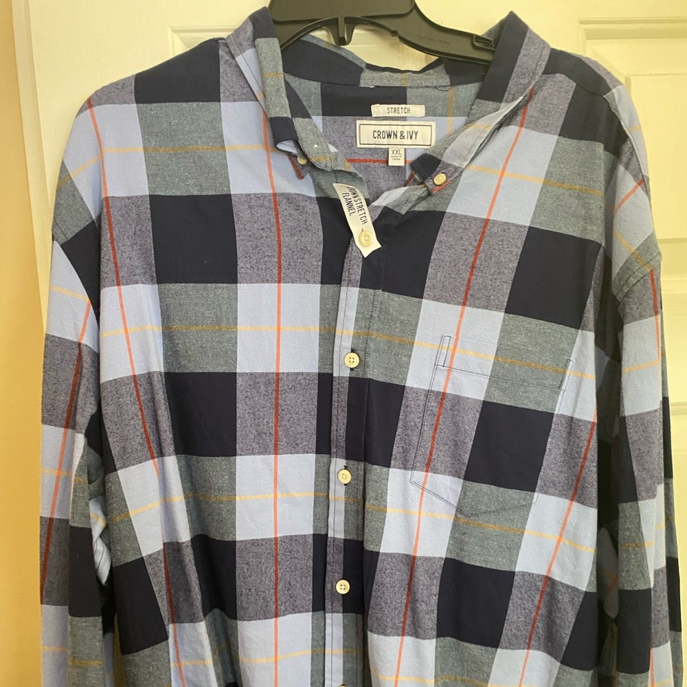 Crown and Ivy fleece like material button down.